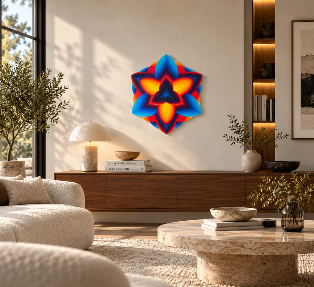 Jan Kaláb - Solar Eclipse Kaleidoscope x/80 - Giclée na dibondu, limitovaná edice, 54x54cm, signováno