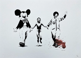 Banksy - Napalm x/150 - číslovaná edice s certifikátem, 70x50cm