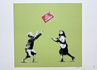 Banksy - No ball games x/150 - číslovaná edice s certifikátem, 70x50cm
