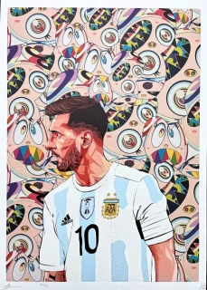 Death NYC - Leo Messi - limitovaná edice s certifikátem, 32x45cm