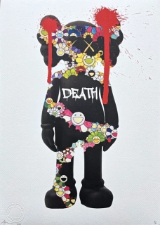 Death NYC - Kaws - limitovaná edice s certifikátem, 32x45cm