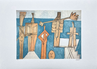 Pablo Picasso - Swimmers At The Beach At Garoupe 100/200 - signováno, s certifikátem, 70x50 cm