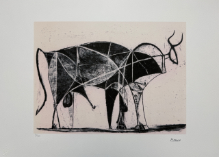 Pablo Picasso - Bull 51/200 - signováno, s certifikátem, 70x50 cm