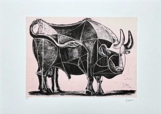 Pablo Picasso - The bull. State IV x/200 - signováno, s certifikátem, 70x50 cm