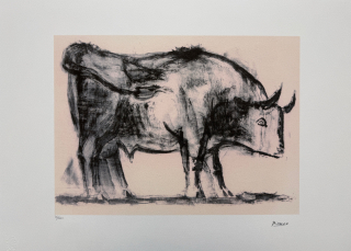 Pablo Picasso - The bull. State I 36/200 - signováno, s certifikátem, 70x50 cm