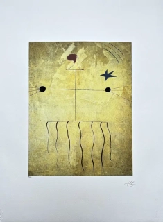 Joan Miró - Head of a Catalan Peasant 116/150 - limitovaná edice s certifikátem, signováno, 56x76cm