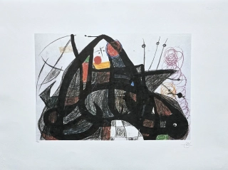 Joan Miró - Untitled abstraction I 46/150 - limitovaná edice s certifikátem, signováno, 76x56cm