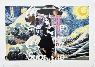 Death NYC - Hokusai a Banksy Nola - limitovaná edice s certifikátem, 45x32cm