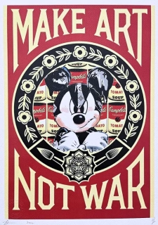 Death NYC - Obey a Mickey Mouse - limitovaná edice s certifikátem, 32x45cm