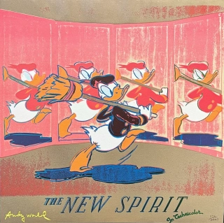 Andy Warhol - Donald Duck růžový 232/2400 - 60x60cm, limitovaná edice CMOA s certifikátem