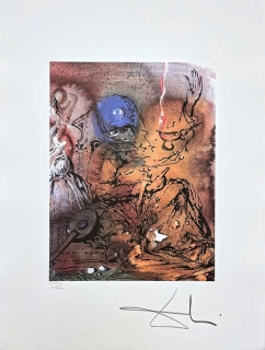 Salvador Dalí - Femme voilée avec un turban - signováno, limitovaná edice, 50x66cm