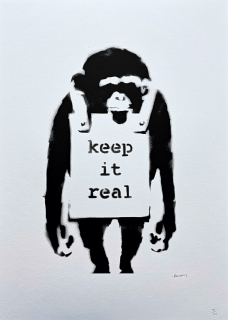 Banksy - Keep it Real 19/150 - číslovaná edice s certifikátem, 70x50cm