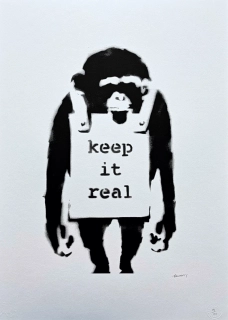 Banksy - Keep it Real x/150 - číslovaná edice s certifikátem, 70x50cm