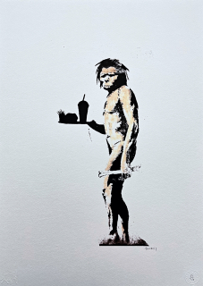 Banksy - Fast Food Neanderthal 81/150 - číslovaná edice s certifikátem, 50x70cm
