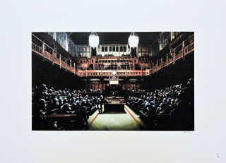 Banksy - Devolved Parliament 139/150 - číslovaná edice s certifikátem, 70x50cm