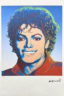 Andy Warhol - Michael Jackson modrý x/100 - edice Leo Castelli s certifikátem