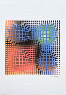 Victor Vasarely - Vega Arny - 77/500 - limitovaná edice s certifikátem