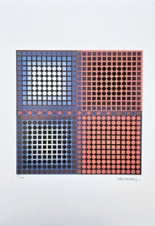 Victor Vasarely - EG-1-2 - limitovaná edice s certifikátem, x/500, 35x50cm