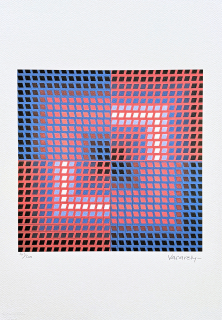 Victor Vasarely - Quasar C - 203/500 -limitovaná edice s certifikátem