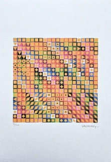 Victor Vasarely - Orion M.C - limitovaná edice s certifikátem, x/500, 35x50 cm