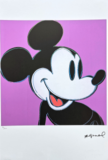 Andy Warhol - Mickey Mouse fialový 99/100 - edice Leo Castelli s certifikátem