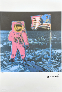 Andy Warhol - Moonwalk růžovo-modrý 64/100 edice Leo Castelli s certifikátem
