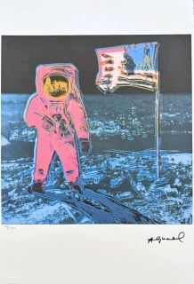 Andy Warhol - Moonwalk růžovo-modrý x/100 edice Leo Castelli s certifikátem