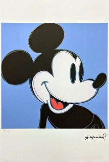 Andy Warhol - Mickey Mouse modrý x/100 - edice Leo Castelli s certifikátem