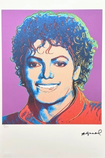 Andy Warhol - Michael Jackson tmavě růžový x/100 - edice Leo Castelli s certifikátem