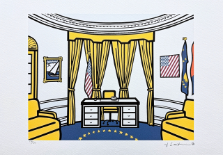 Roy Lichtenstein - The Oval Office - signováno, 50x35cm, limitovaná edice 130/150
