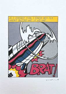 Roy Lichtenstein - As I Opened Fire III - signováno, 35x50cm, limitovaná edice 35/150