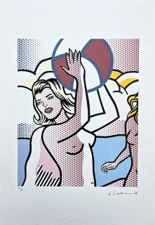 Roy Lichtenstein - Nudes with Beach Ball - signováno, 35x50cm, limitovaná edice x/150