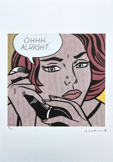 Roy Lichtenstein - Ohh Alright - signováno, 35x50cm, limitovaná edice x/150