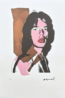Andy Warhol - Mick Jagger hnědý x/100 - edice Leo Castelli s certifikátem