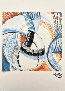 František Kupka - Abstraktní kompozice 92/350 - limitovaná edice s certifikátem, 50x70cm