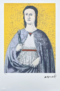 Andy Warhol - Saint Apollonia žlutá 100/100 - edice Leo Castelli s certifikátem
