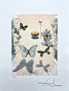 Salvador Dalí - Allegory of Silk - signováno, limitovaná edice, 50x66cm