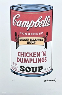 Andy Warhol - Campbell's Soup Chicken'n Dumplings 55/100 - edice Leo Castelli s certifikátem