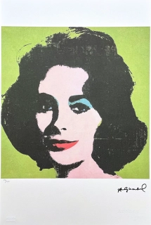 Andy Warhol - Liz Taylor zelená x/100 - edice Leo Castelli s certifikátem