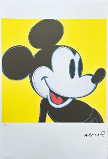 Andy Warhol - Mickey Mouse žlutý x/100 - edice Leo Castelli s certifikátem