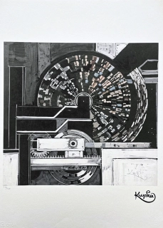 František Kupka - Studie hudby x/350 - limitovaná edice s certifikátem, 50x70cm