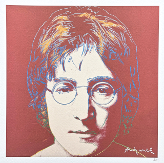 Andy Warhol - John Lennon červeno-hnědý 11/500 - signováno, 50x50cm, limitovaná edice CMOA s certifikátem