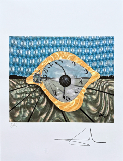 Salvador Dalí - The Eye of Time - signováno, limitovaná edice, 50x66cm