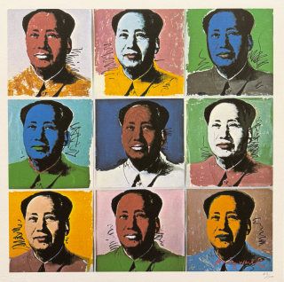 Andy Warhol - 9x Mao Ce-tung 43/500 - signováno, 50x50cm, limitovaná edice CMOA s certifikátem