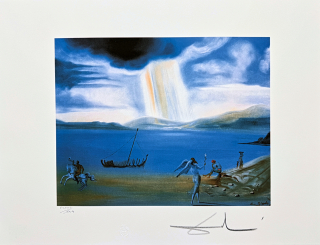 Salvador Dalí - Landscape near Port Lligat - signováno, limitovaná edice, 66x50cm