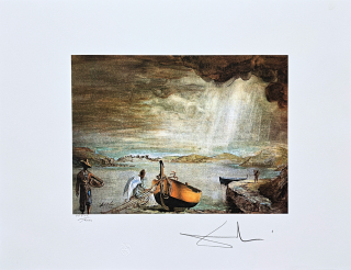 Salvador Dalí - The Angel of Port Lligat - signováno, limitovaná edice, 66x50cm