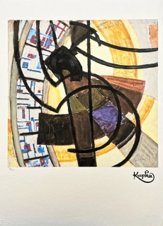 František Kupka - Study of building 58/350 - limitovaná edice s certifikátem, 50x70cm