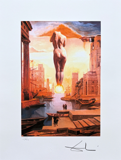 Salvador Dalí - La Main de Dali retirant la toison dòr - signováno, limitovaná edice, 50x66cm