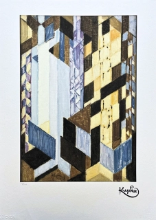 František Kupka - Vertikální a diagonální plány x/350 - limitovaná edice s certifikátem, 50x70cm