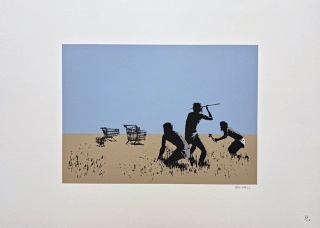 Banksy - Trolley hunters x/150 - číslovaná edice s certifikátem, 70x50cm
